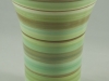 Green and Brown Banding Wheel Flare Vase